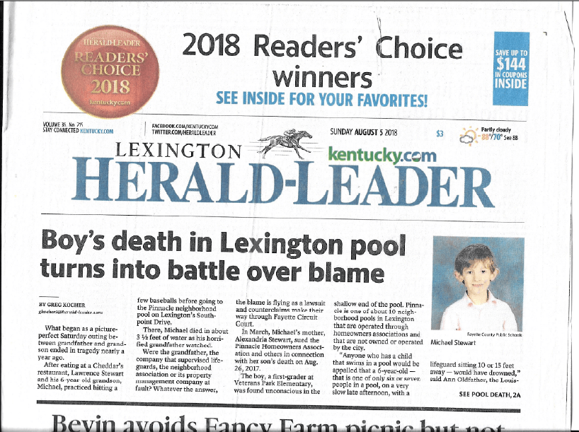 Michael Alexander Stewart - Front and Second Page of Newspaper 2018 (1)